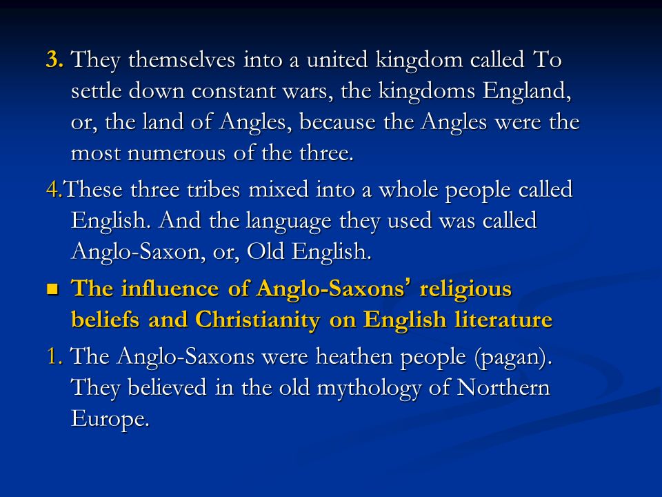 Anglo saxon belief in fate and christianity